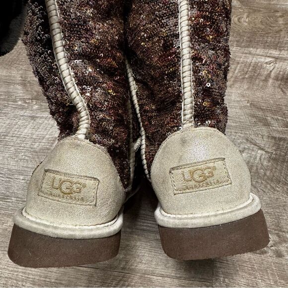 UGG Australia Sequin Boots Size 10 - Picture 4 of 6